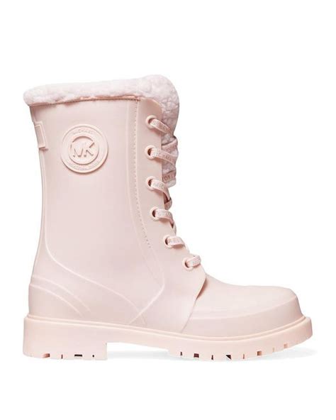 pink michael kors boots